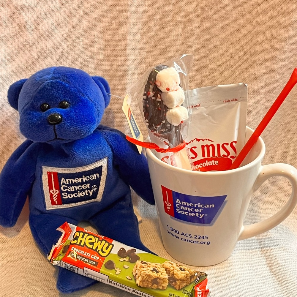 American Cancer Society Blue Teddy Bear Gift Bundle